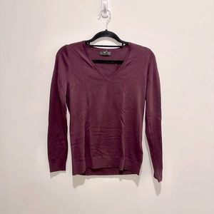 Club Monaco, merino sweater, maroon, size S, good condition.